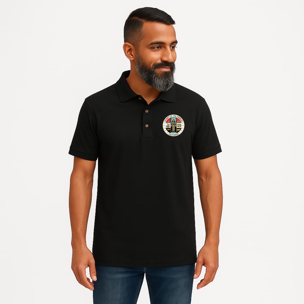 LA County Embroidered Polo