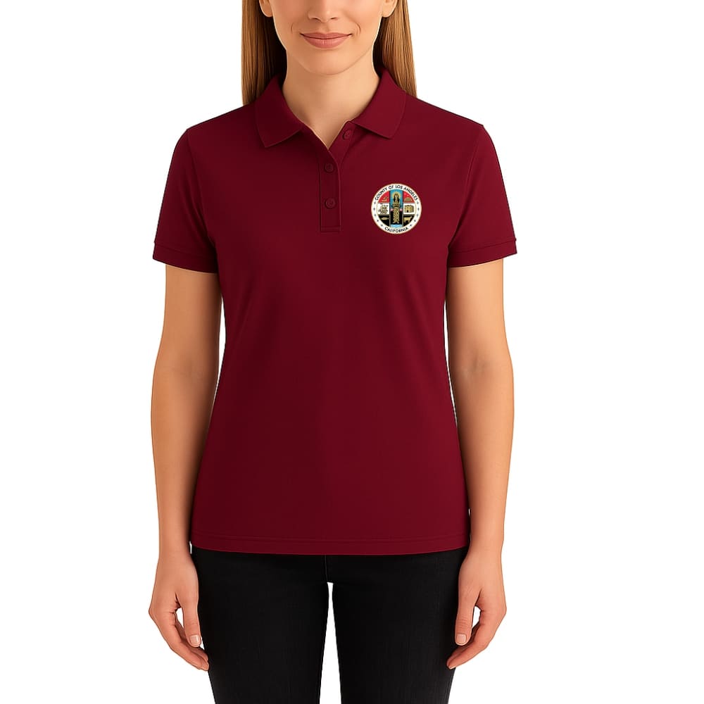 LA County Embroidered Women's Polo