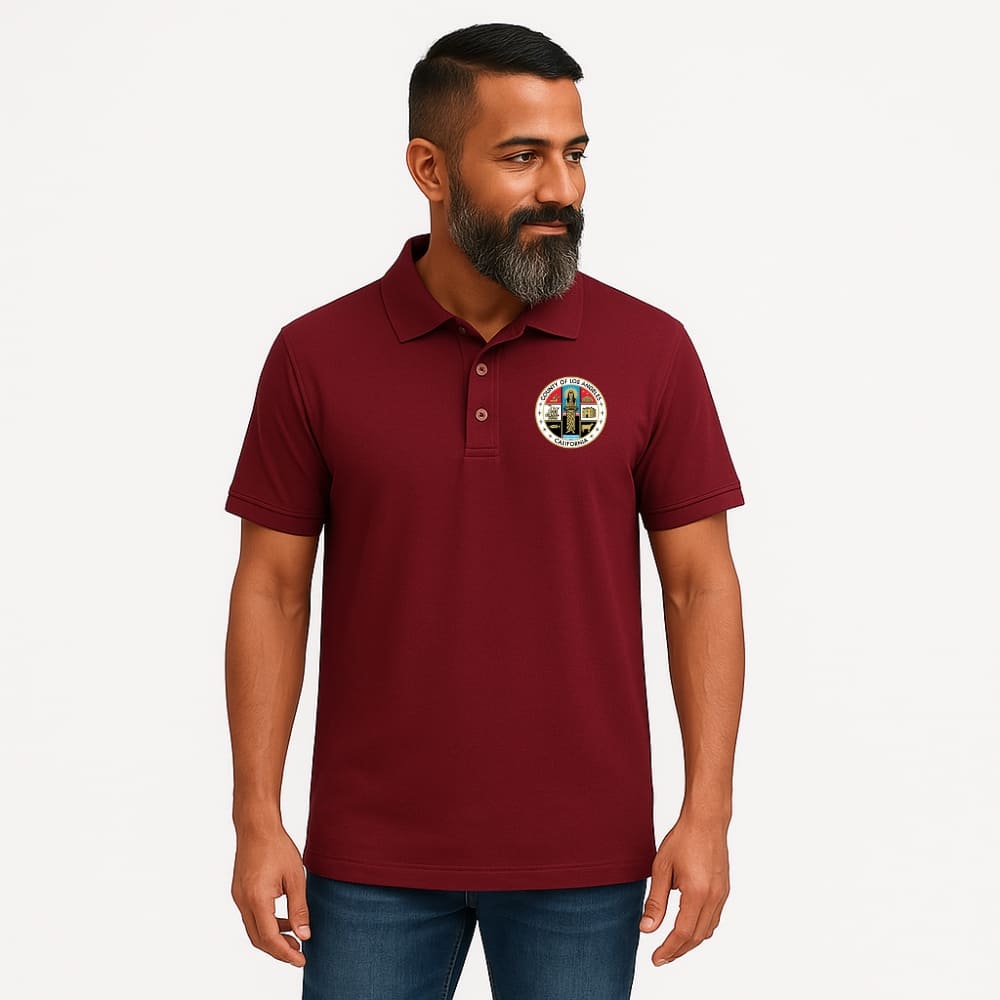 LA County Embroidered Polo