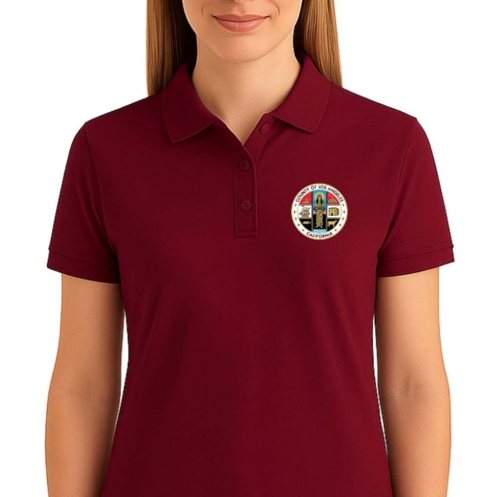 LA County Embroidered Women's Polo