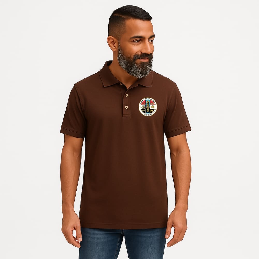 LA County Embroidered Polo