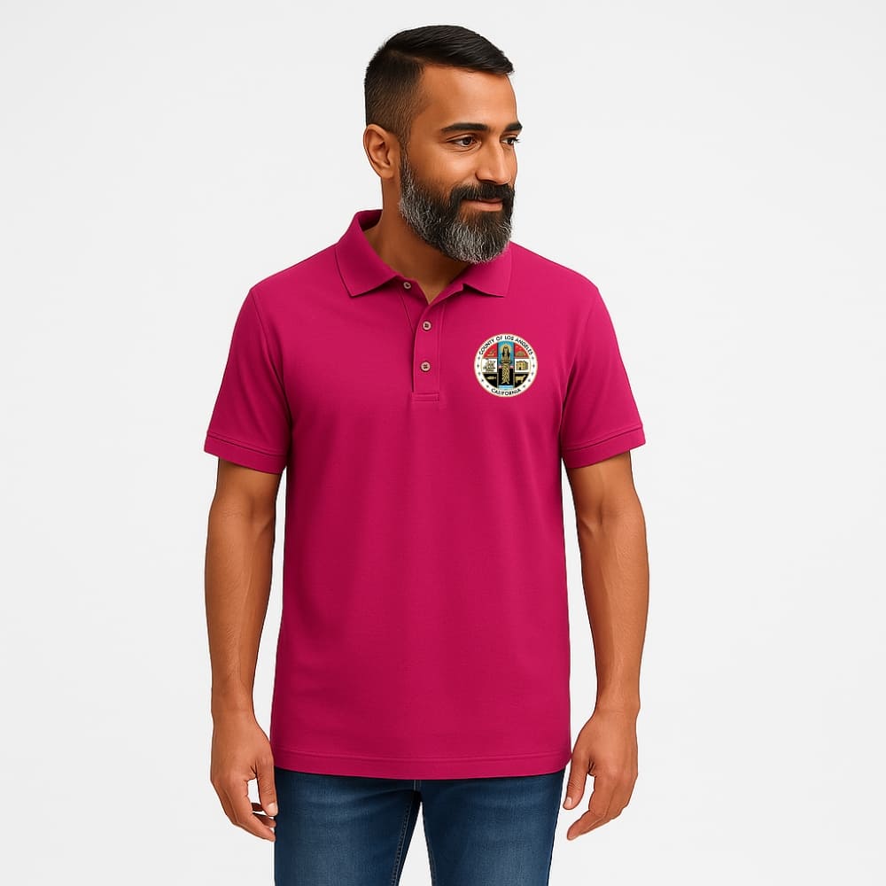 LA County Embroidered Polo