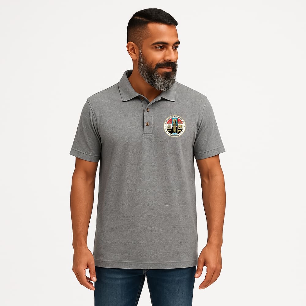 LA County Embroidered Polo
