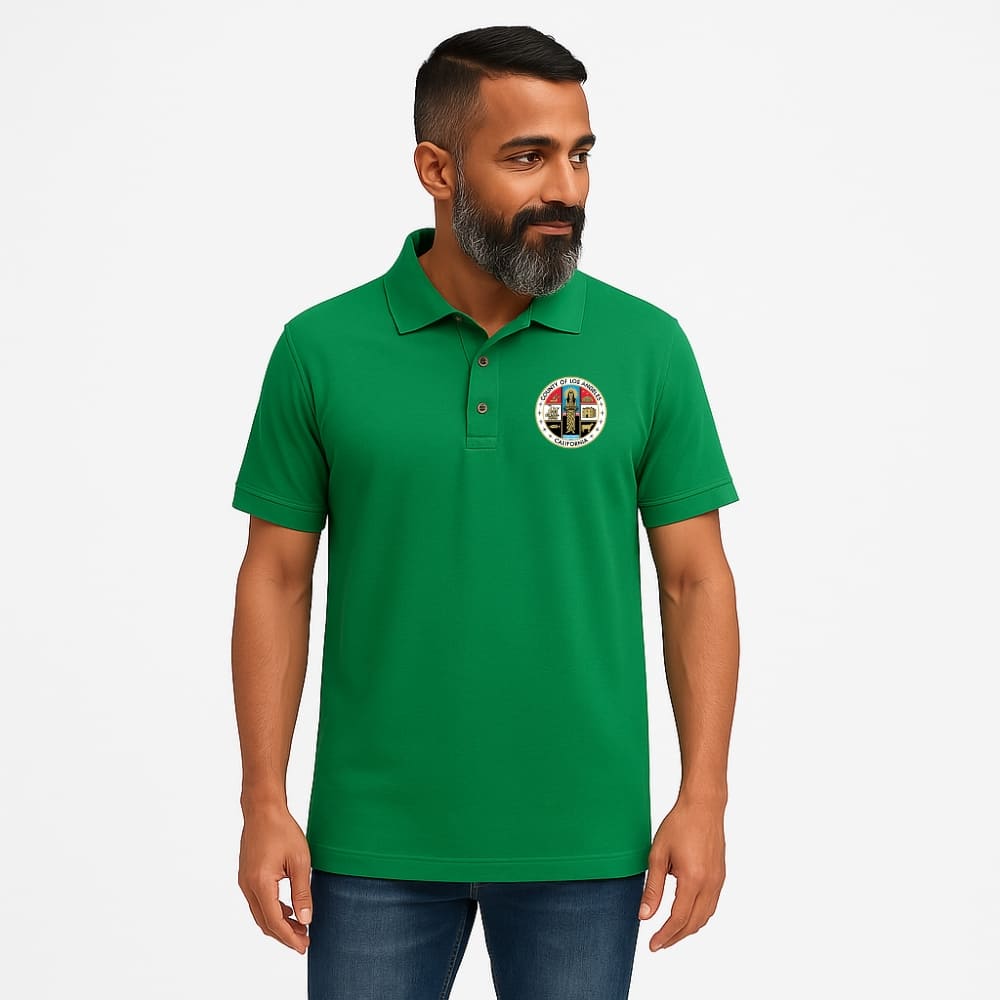 LA County Embroidered Polo