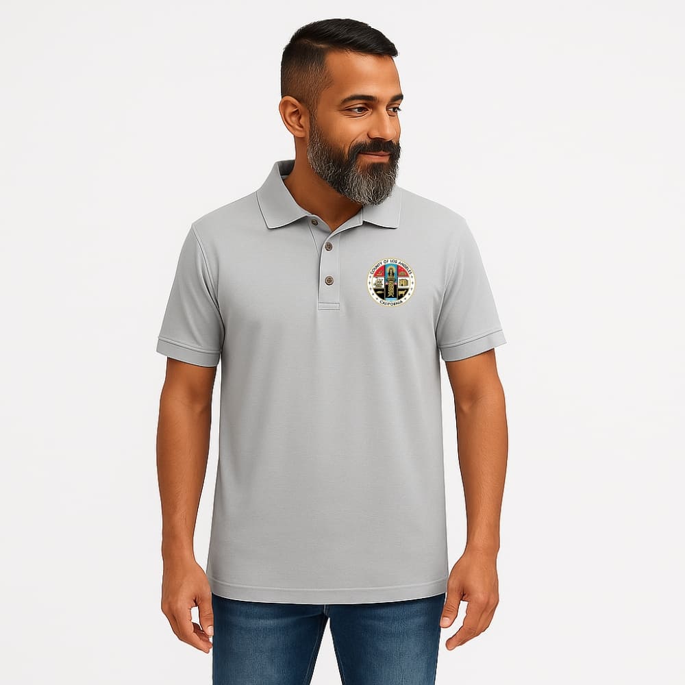 LA County Embroidered Polo