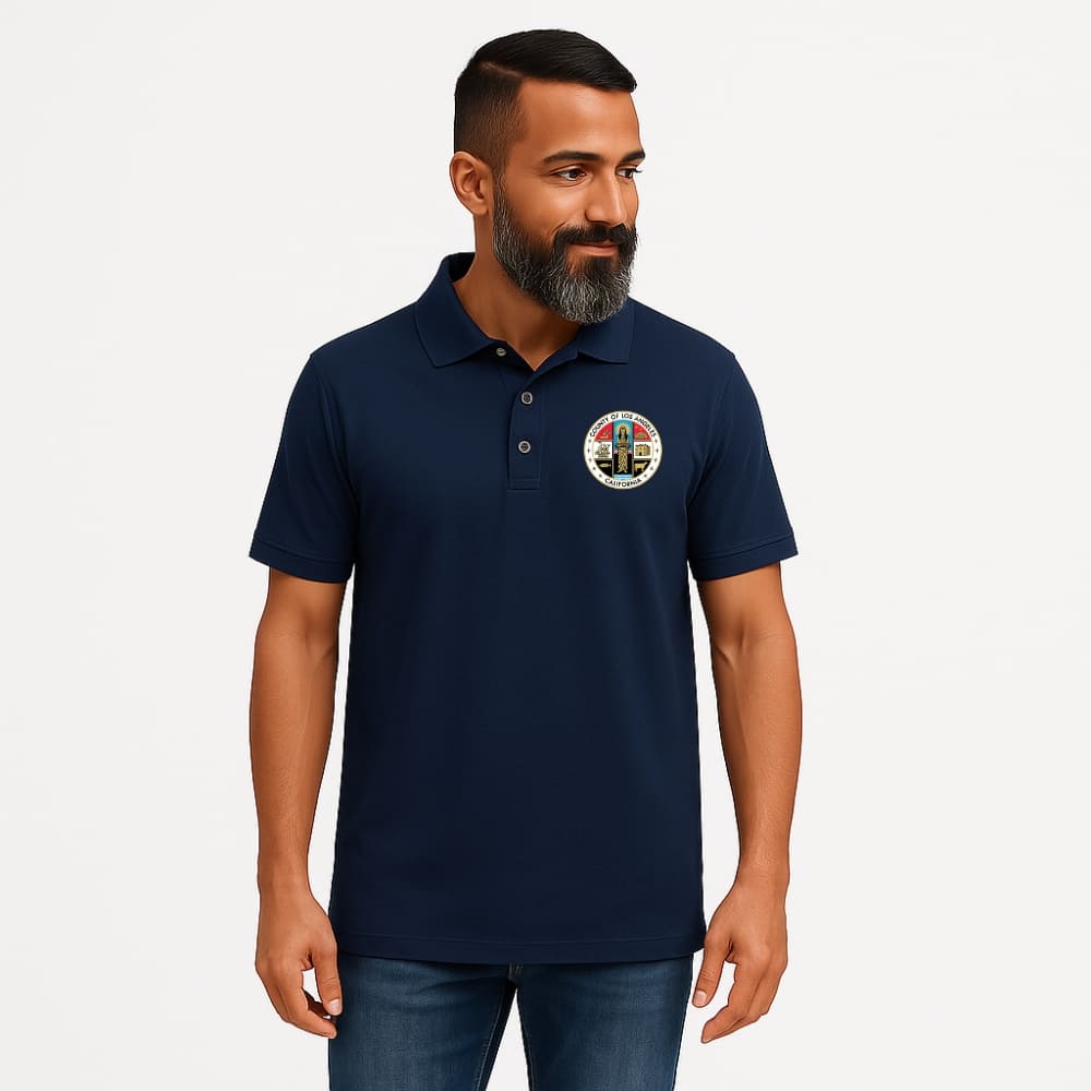 LA County Embroidered Polo