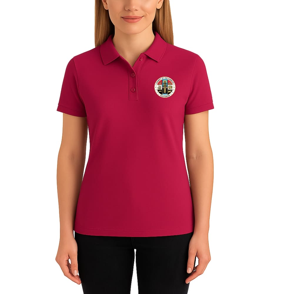 LA County Embroidered Women's Polo