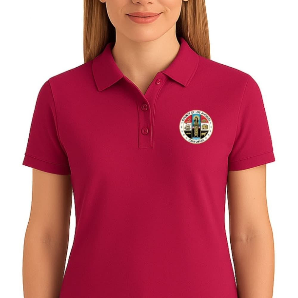 LA County Embroidered Women's Polo