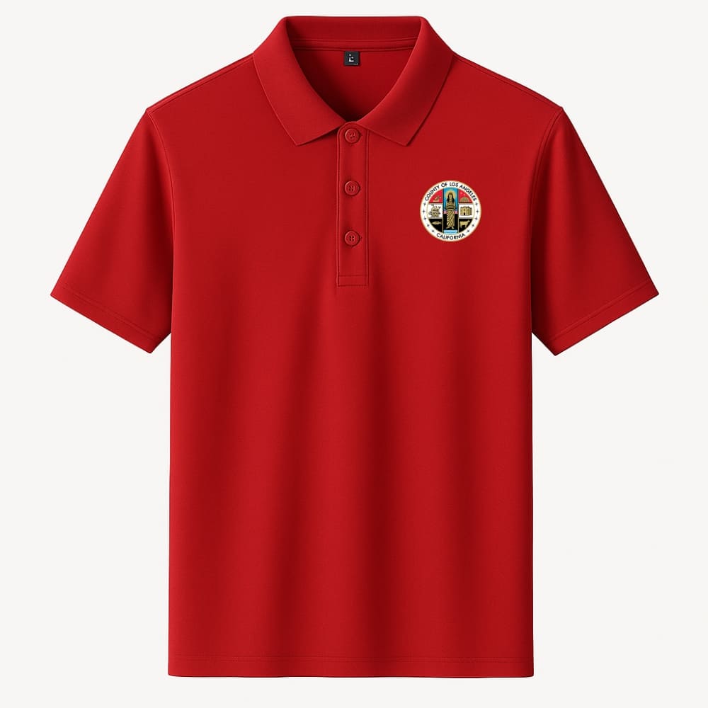 LA County Embroidered Polo