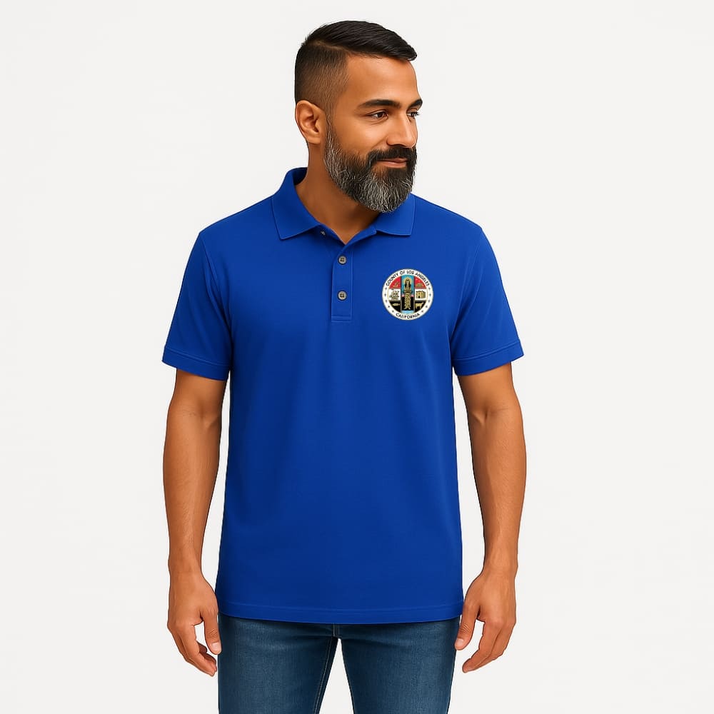 LA County Embroidered Polo