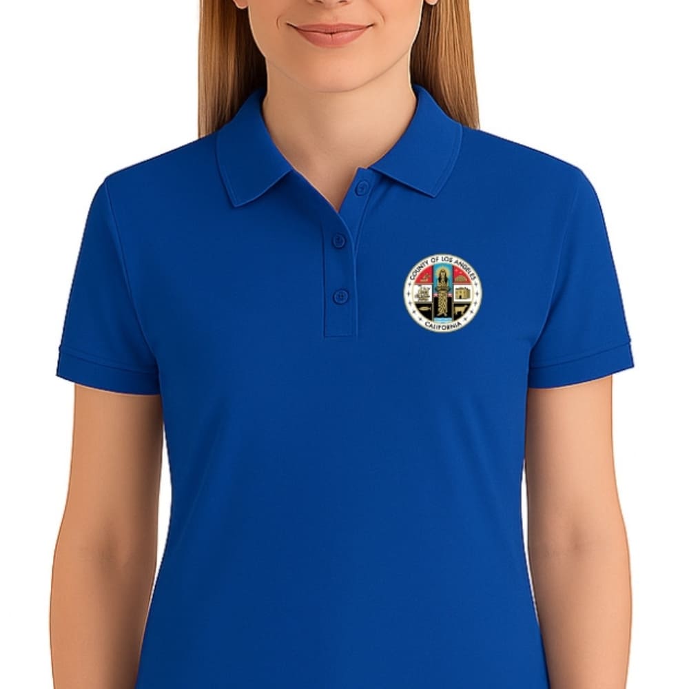 LA County Embroidered Women's Polo