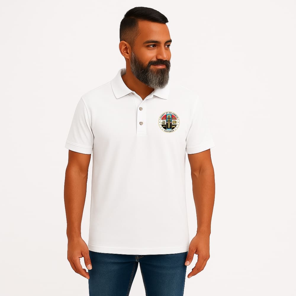 LA County Embroidered Polo