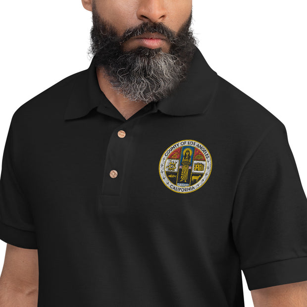 LA County Embroidered Polo