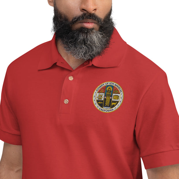 LA County Embroidered Polo