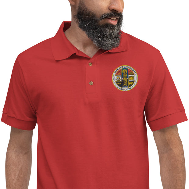 LA County Embroidered Polo