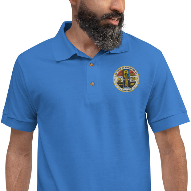 LA County Embroidered Polo