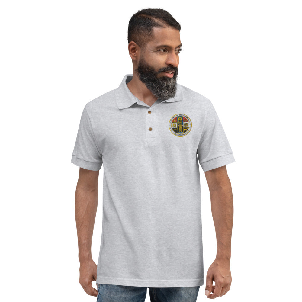 LA County Embroidered Polo