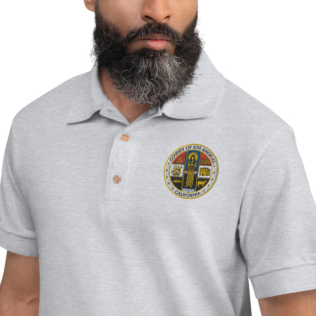 LA County Embroidered Polo