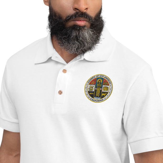 LA County Embroidered Polo