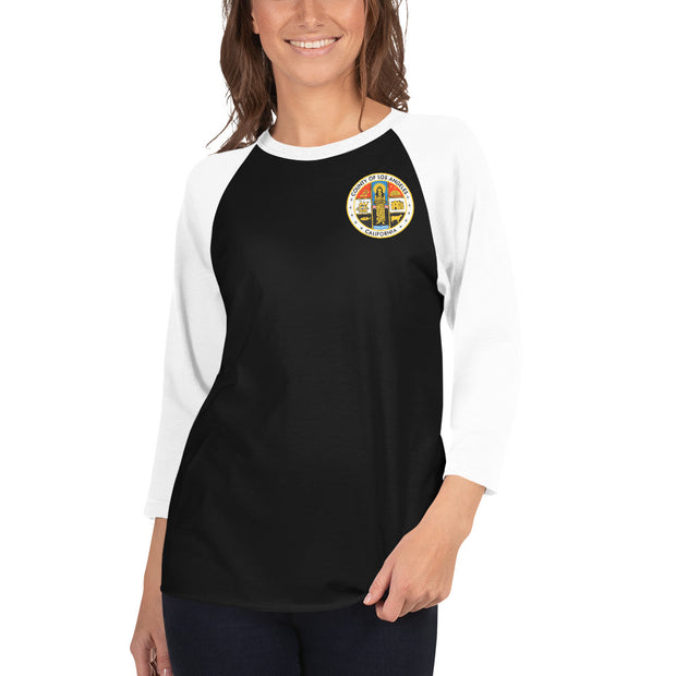 County 3/4 Sleeve Unisex Raglan Tee