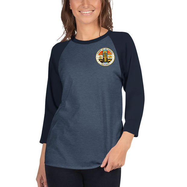 County 3/4 Sleeve Unisex Raglan Tee