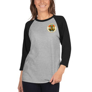 County 3/4 Sleeve Unisex Raglan Tee