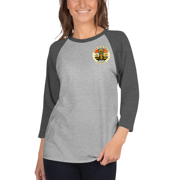 County 3/4 Sleeve Unisex Raglan Tee