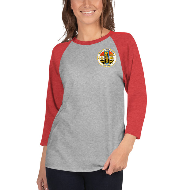 County 3/4 Sleeve Unisex Raglan Tee