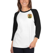 County 3/4 Sleeve Unisex Raglan Tee