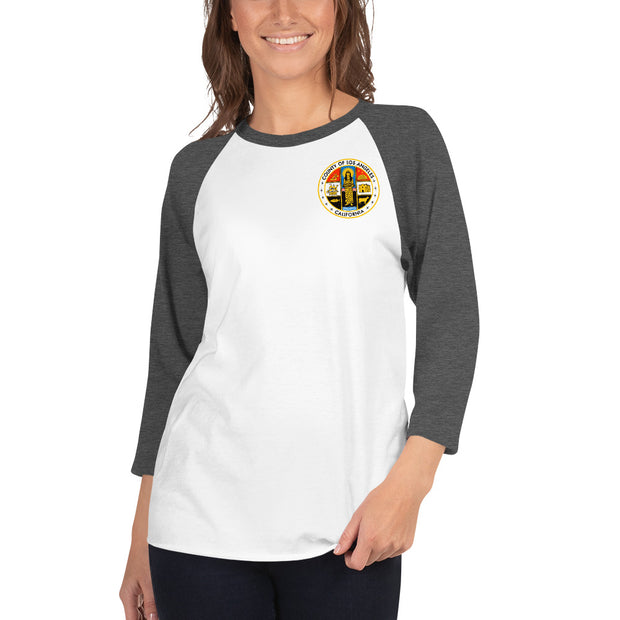 County 3/4 Sleeve Unisex Raglan Tee
