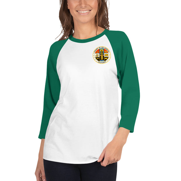 County 3/4 Sleeve Unisex Raglan Tee