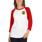 County 3/4 Sleeve Unisex Raglan Tee