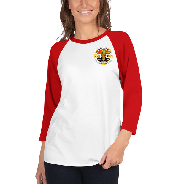 County 3/4 Sleeve Unisex Raglan Tee