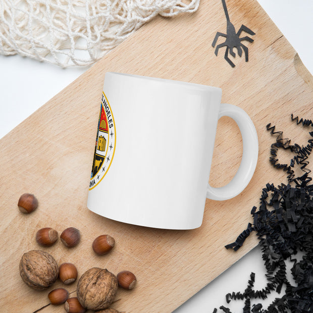 White glossy mug