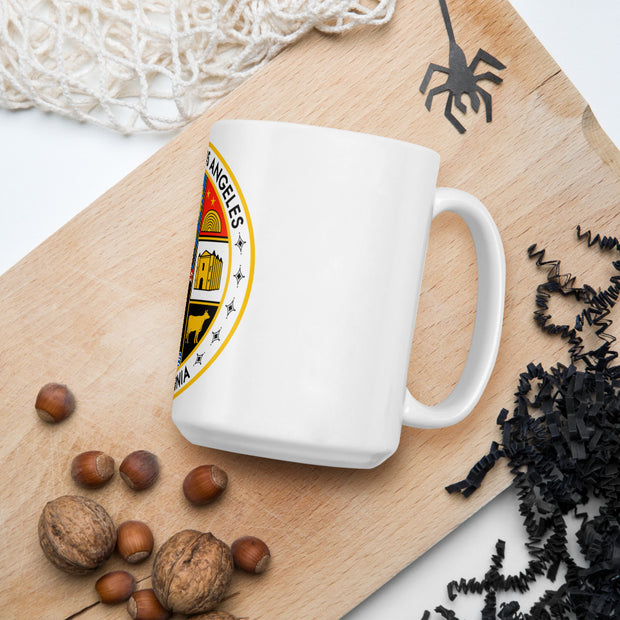White glossy mug